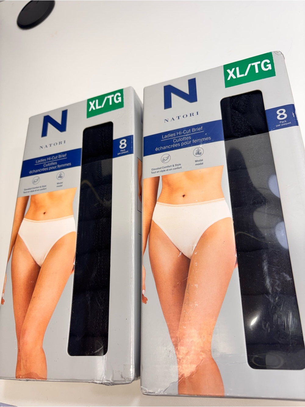 Natori Ladies Hi-Cut Briefs 2-Pack Box Set (16 Pairs Total) – Size XL/TG NIB